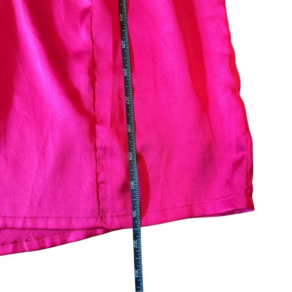 For Love & Lemons Isabella Bustier Mini Dress Red Satin Size Large (runs small) - Picture 3 of 11